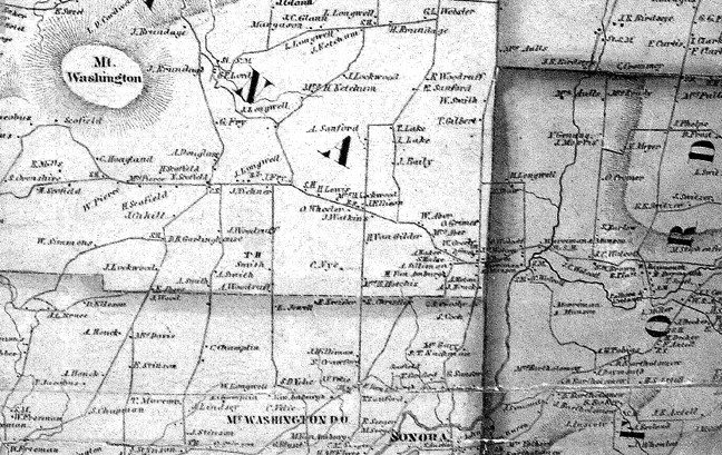 South Urbana section of map by J.E. Gillette and M. Levy, C.E., 1857.